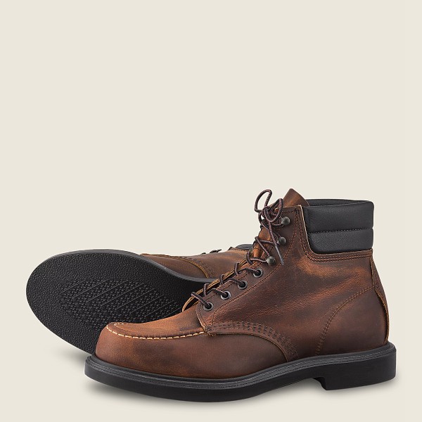 Red Wing Heritage Boots Classic Supersole - 6-inchr Rough & Tough Leather - Dark Brown - Mens OCJ573